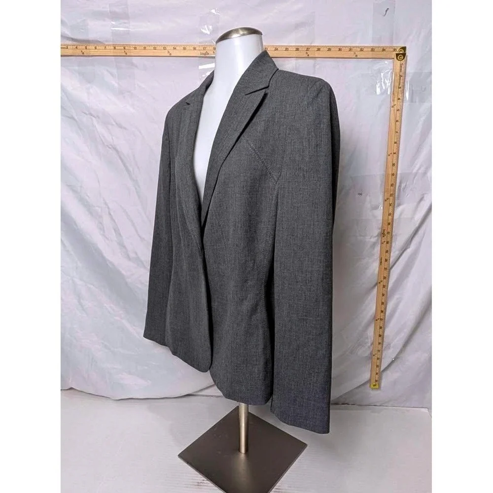 i.e. ~ Women's Charcoal Grey ~‎ Single Button Blazer Jacket ~ Size 14